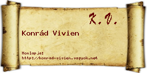 Konrád Vivien névjegykártya